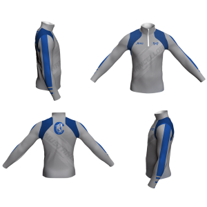 Chancellor MS Mustangs Grey Men's Light-Weight Custom Quarter Zip