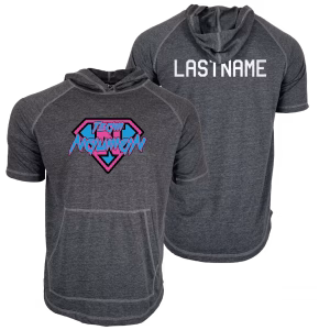 Team Nauman Diamond Custom Heat Press Short Sleeve Hoodie T-Shirt