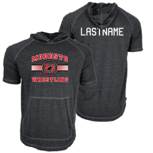 Modesto High School Custom Heat Press Short Sleeve Hoodie T-Shirt
