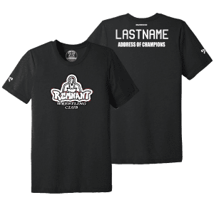 Remnant Wrestling Club Black Address Of Champions Heat Press T Shirt