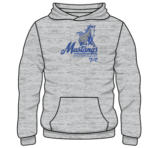 Chancellor MS Mustangs Custom Sublimated Decal Grey Hoodie