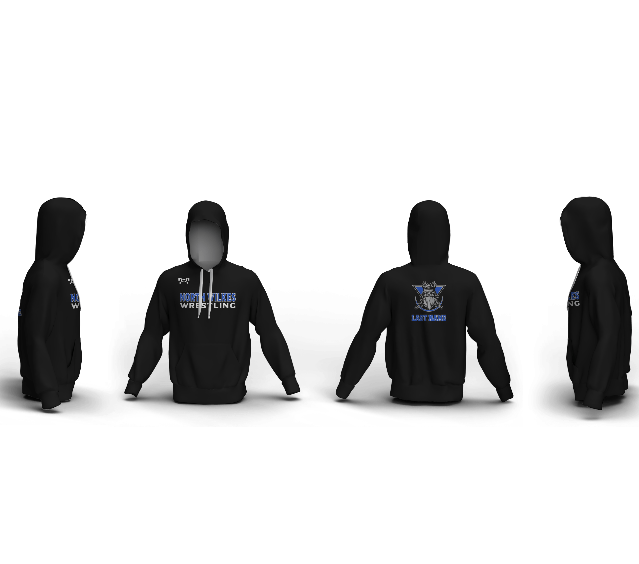 North Wilkes Black Custom Unisex Sublimated Hoodie 2026