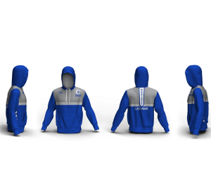 Chancellor MS Mustangs Blue Custom Unisex Sublimated Hoodie