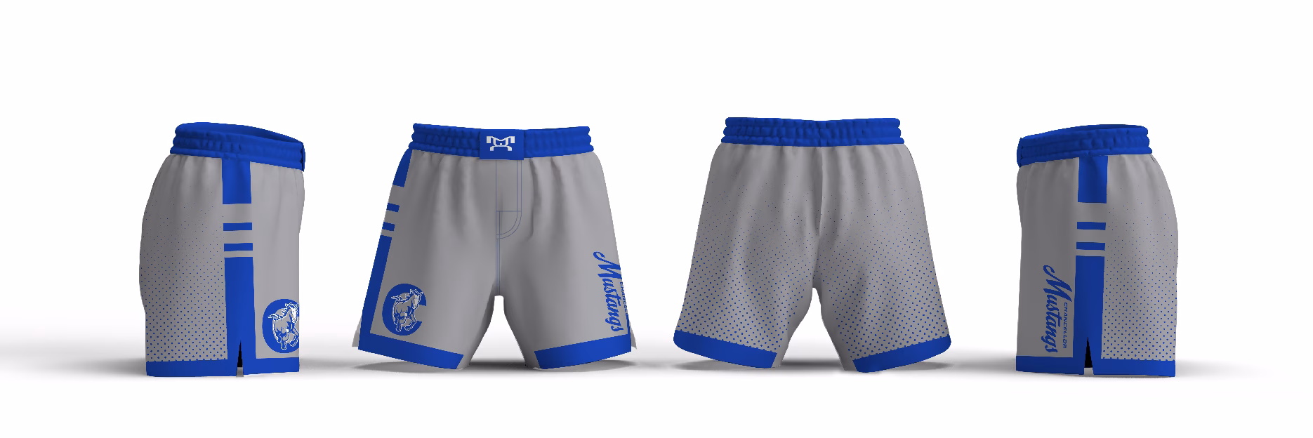 Chancellor MS Mustangs Grey Women's 6" Fight Short