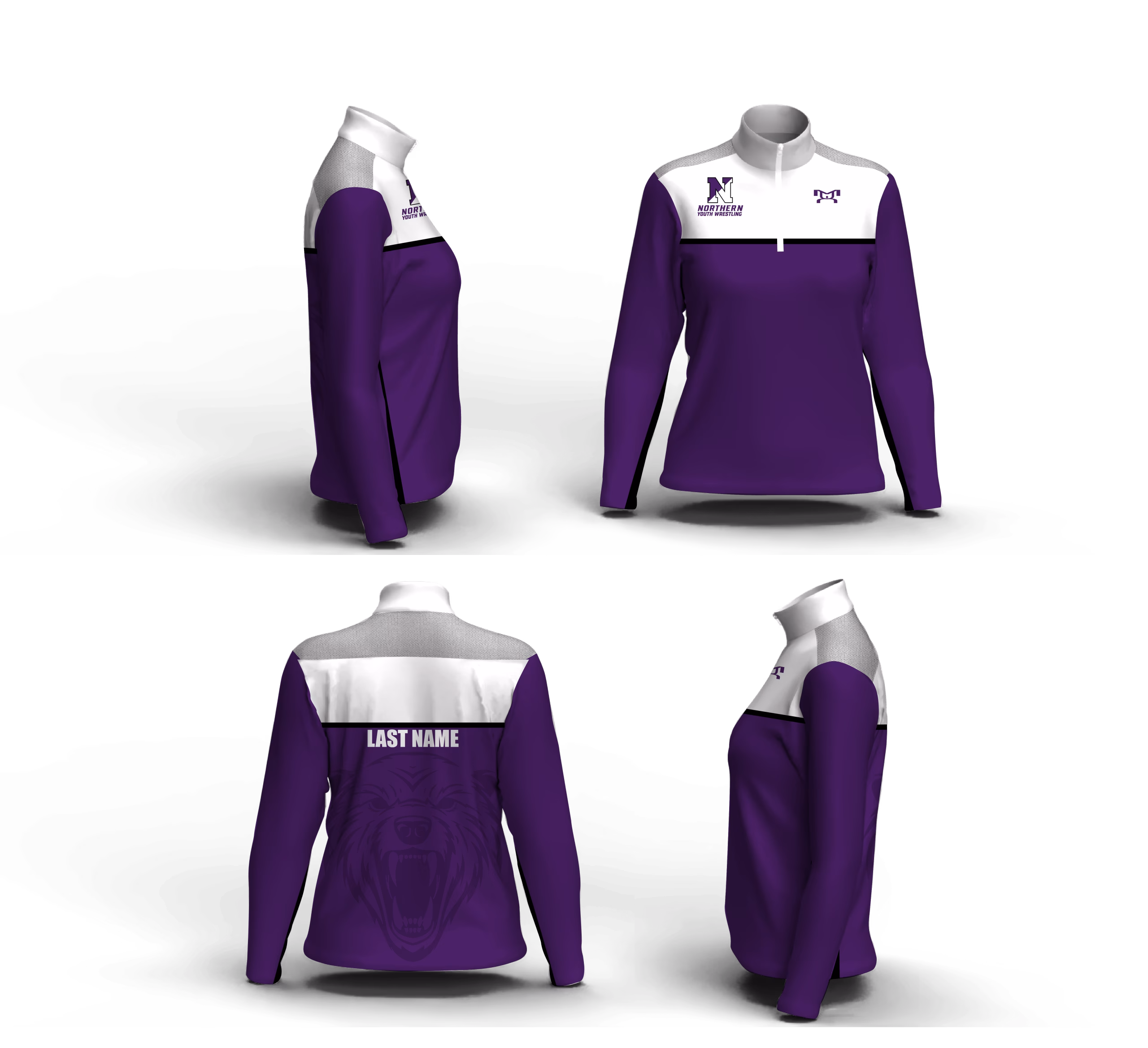 Northern York Youth Wrestling Women's Mid-Weight Quarter Zip