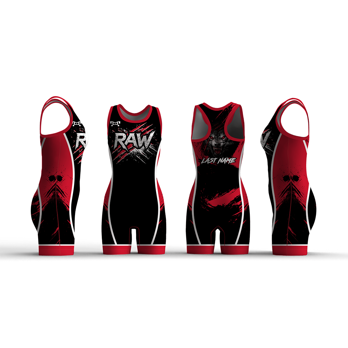 Raleigh Area Wrestling Women's Red Wolf Racerback Singlet 2026