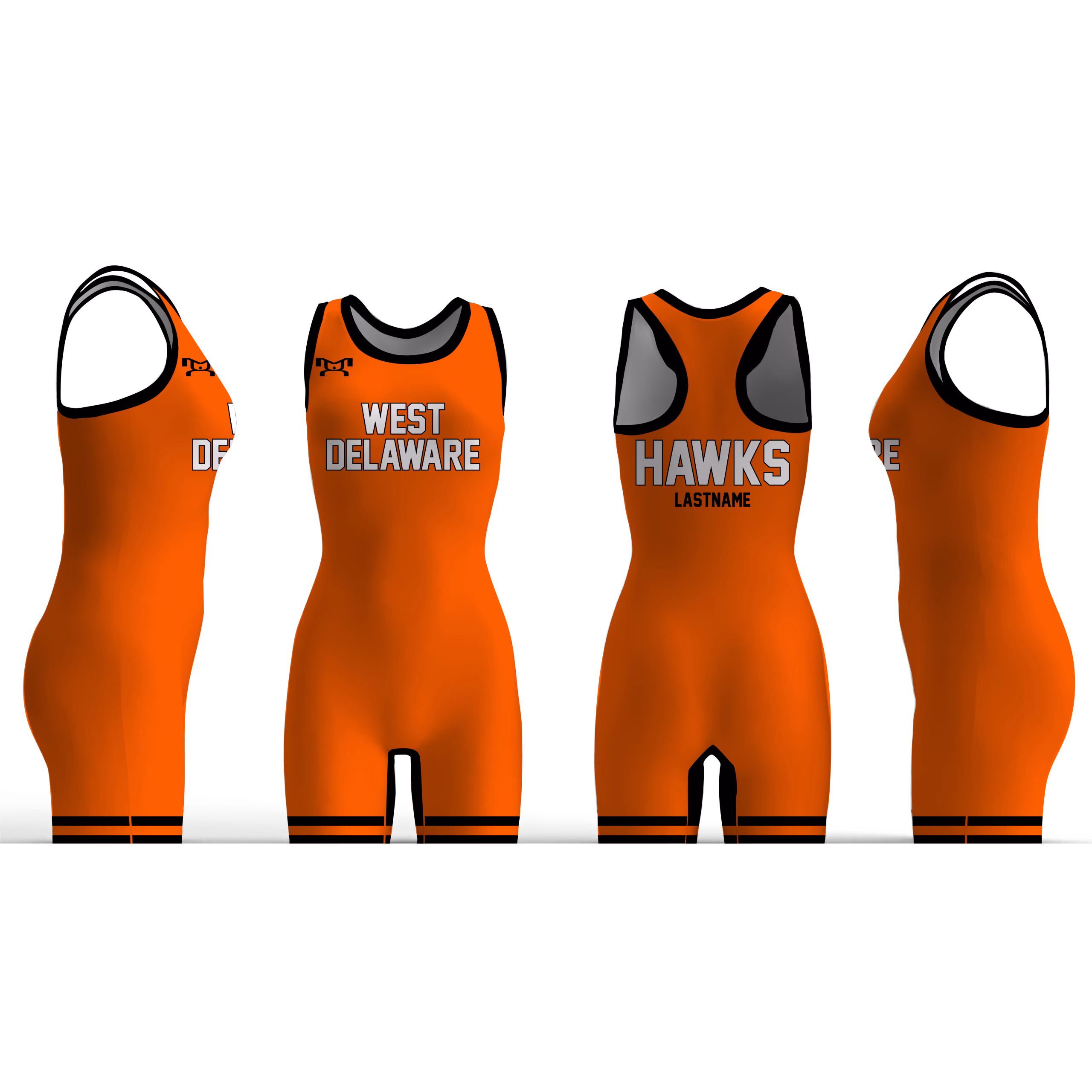 West Delaware Orange Women's Racerback Singlet