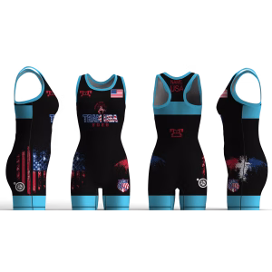 AAU International Black Women's Racerback Singlet
