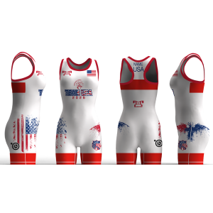 AAU International White Women's Racerback Singlet