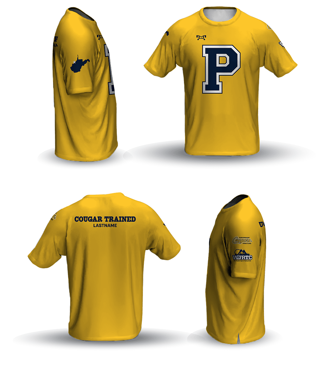 Parkersburg Youth Wrestling Yellow Loose Short Sleeve Dri-Fit 2026