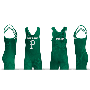 Portage Youth Wrestling Solid Green Men's Singlet 2026