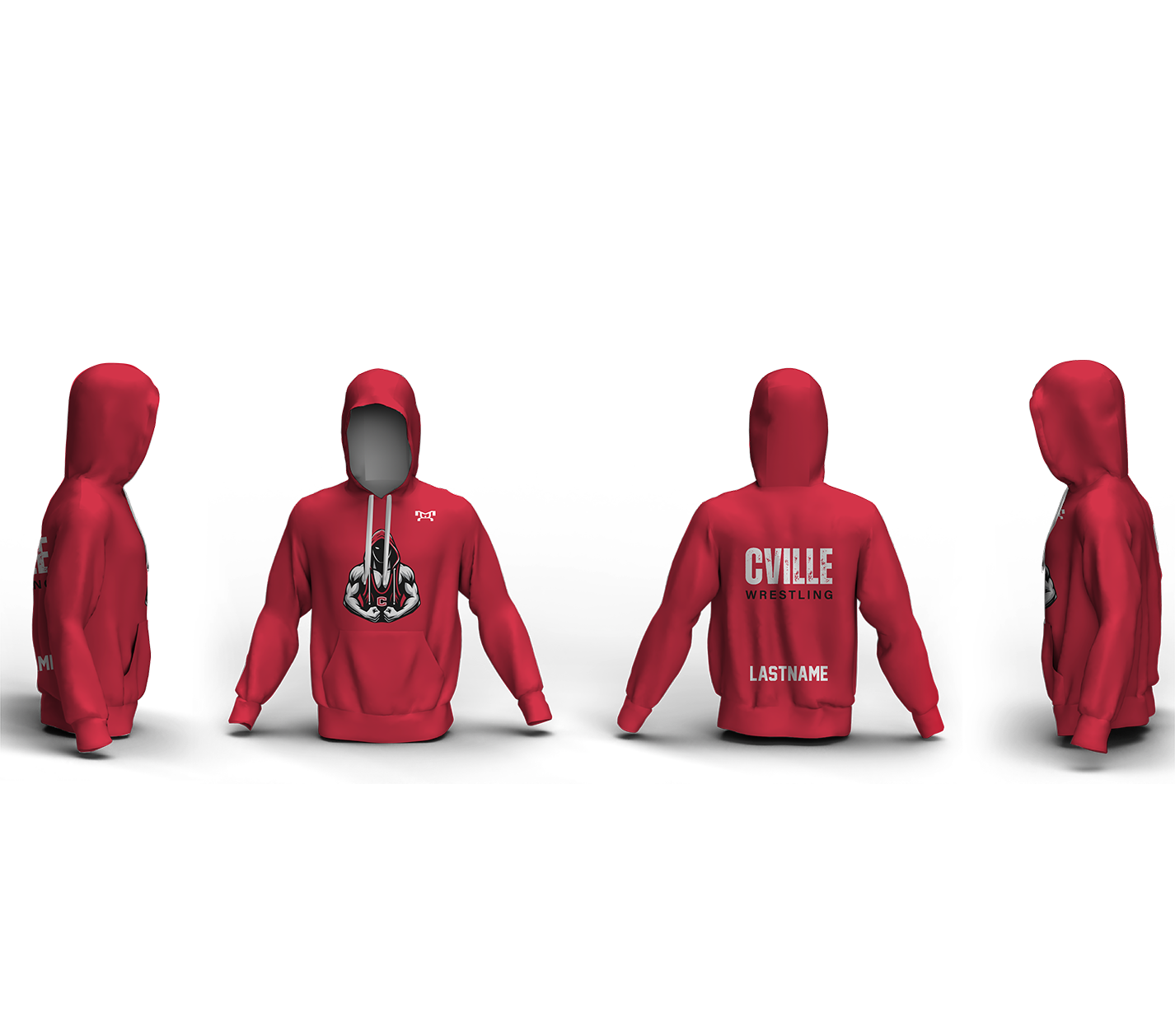 red raiders wrestling club Red Custom Unisex Sublimated Hoodie 2026