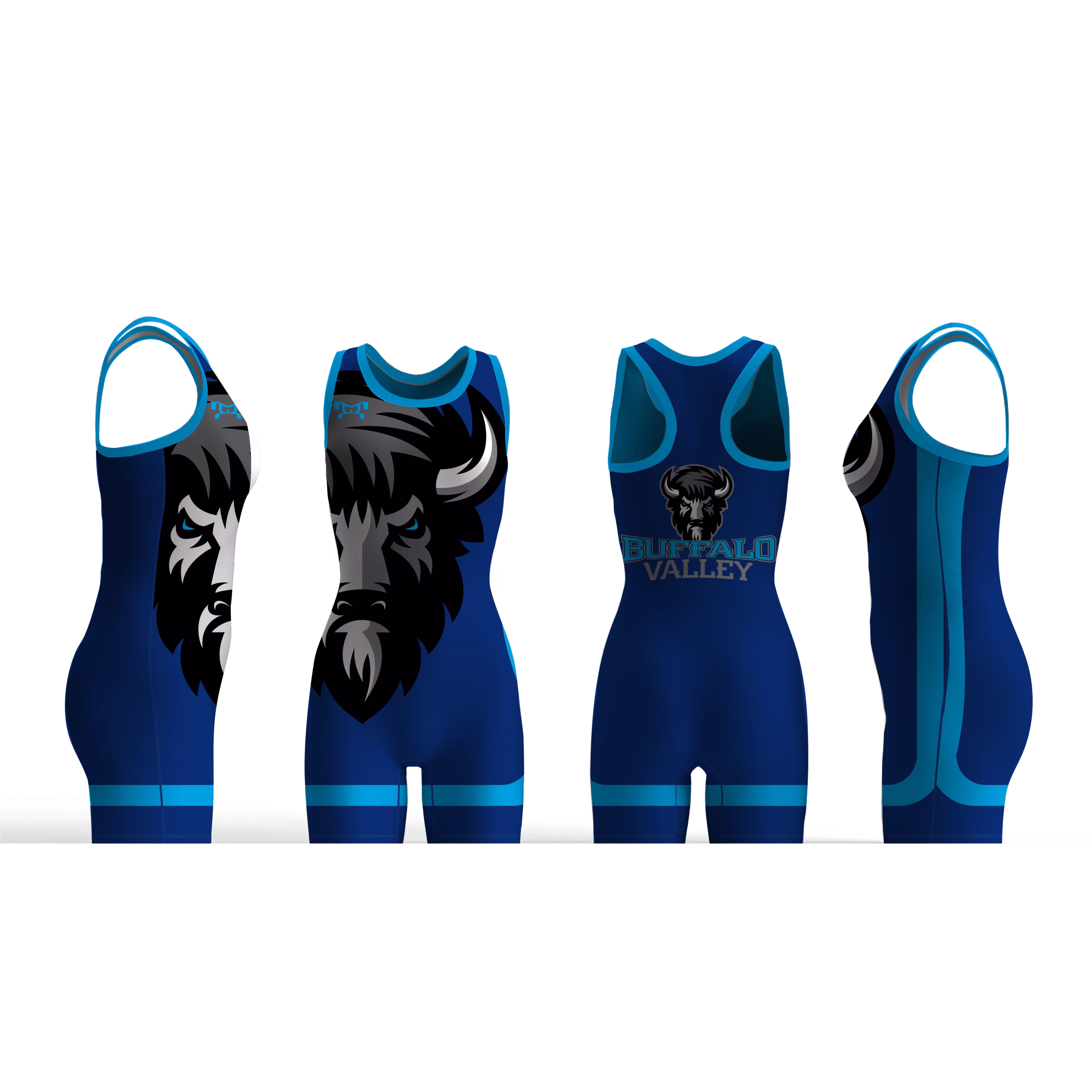 Buffalo Valley Wrestling Club  Blue Women's Racerback Singlet 2026
