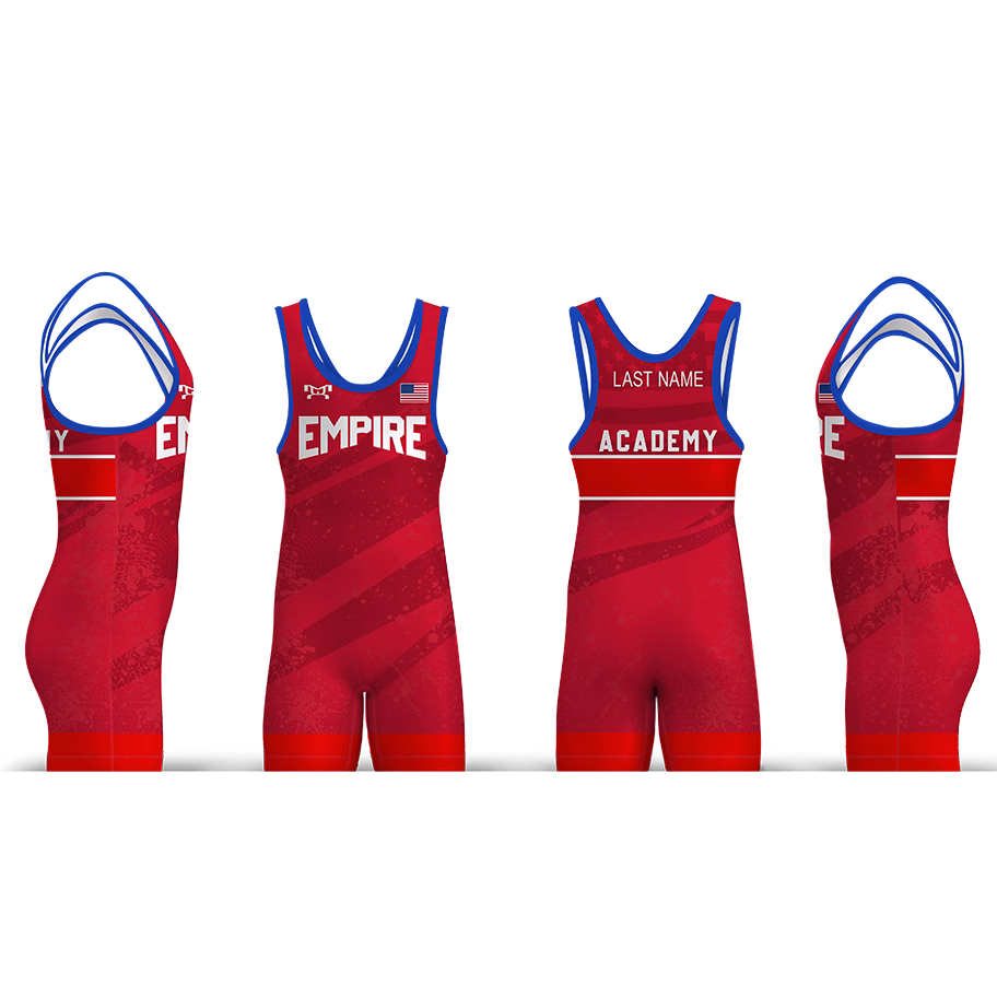 Empire Wrestling Red Freestyle Men's Singlet