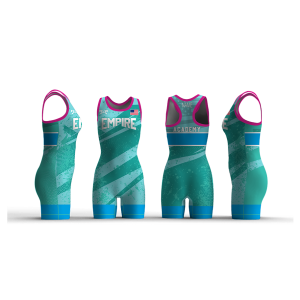 Empire Wrestling Teal Freestyle Women's Racerback Singlet