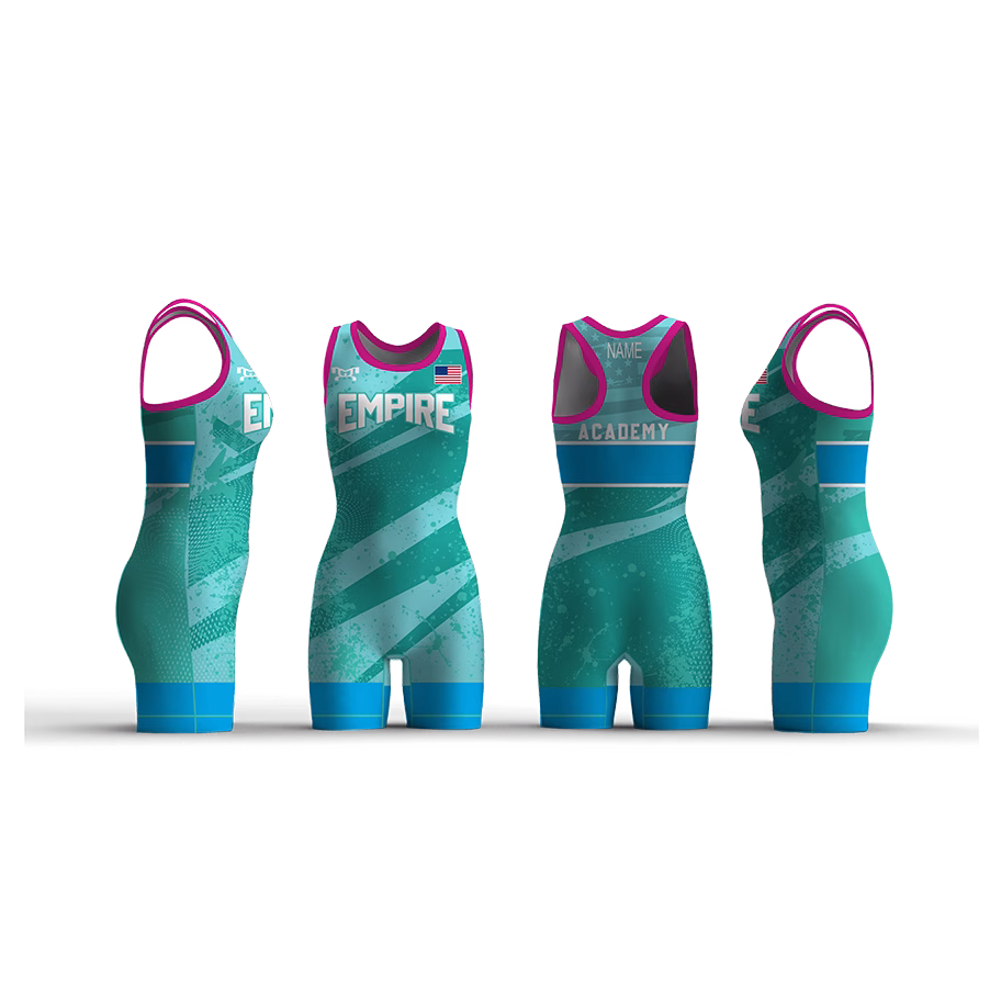 Empire Wrestling Teal Freestyle Women's Racerback Singlet