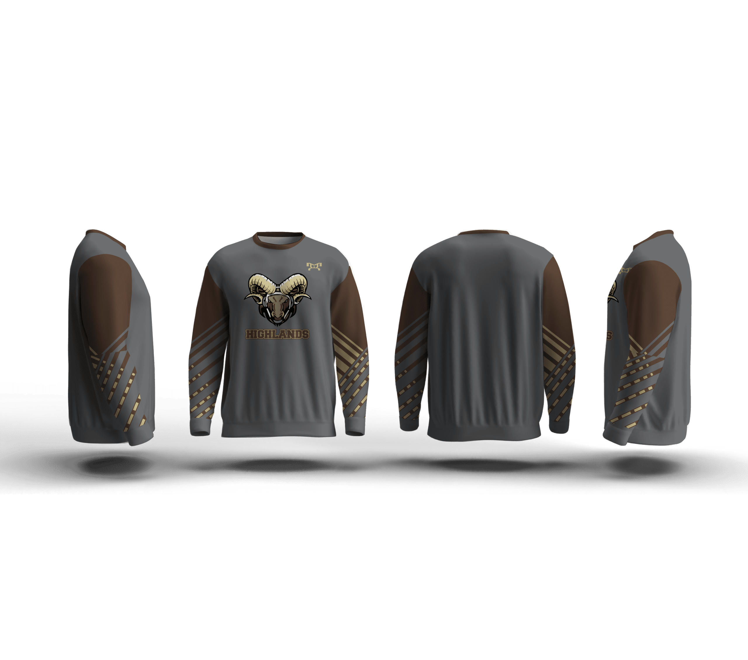 Highlands Youth Wrestling Booster Club Elite Sublimated Crewneck 2026