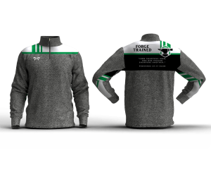 The Forge Combat Club Box Stripe Slim Cut Quarter Zip