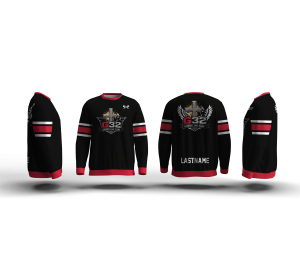 G32 Wrestling Club Black & Red Elite Sublimated Crewneck