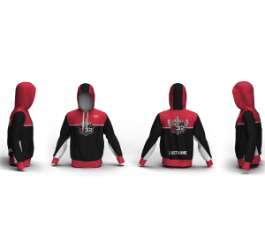 G32 Wrestling Club Black & Red Custom Unisex Sublimated Hoodie