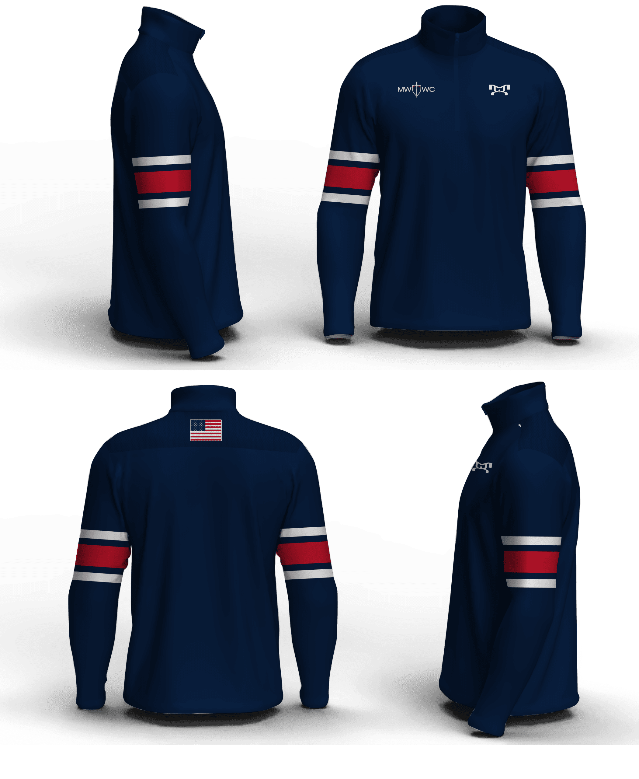 Knights MMWC Men's Mid-Weight Custom Quarter Zip