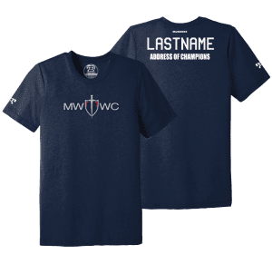 Knights MMWC Address Of Champions Navy Heat Press T Shirt