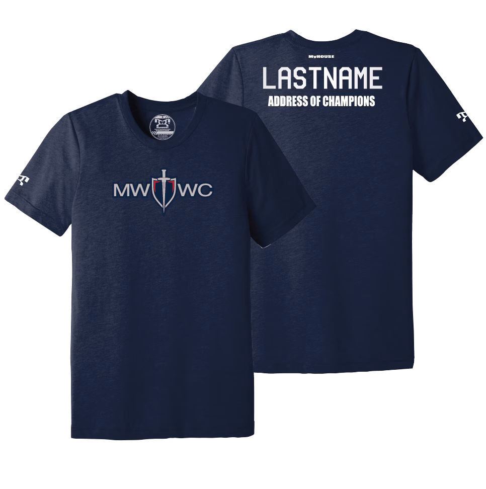 Knights MMWC Address Of Champions Navy Heat Press T Shirt