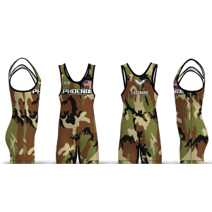 Phoenix Wrestling Club Camo Men's Singlet 2026