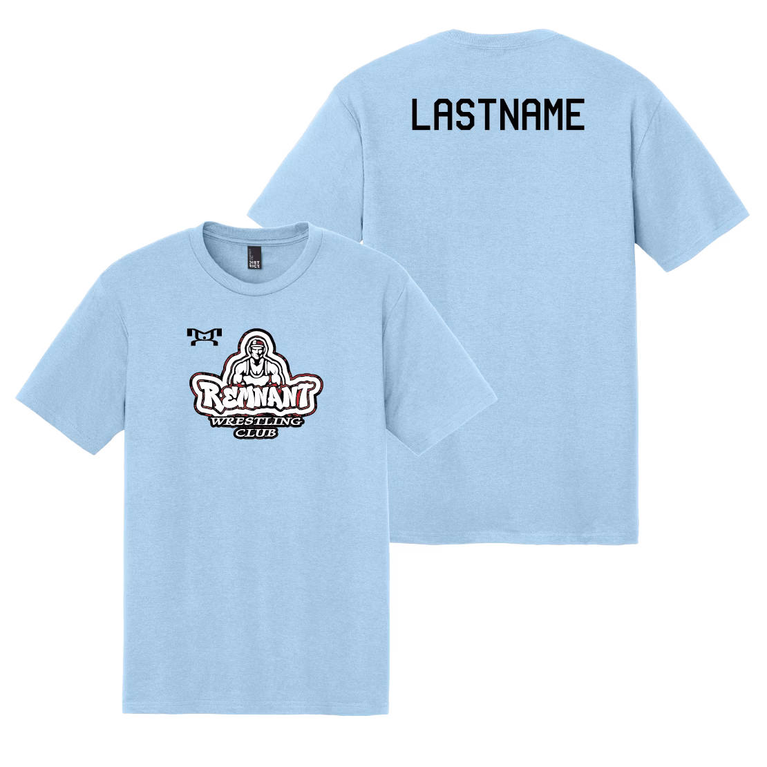 Remnant Wrestling Club Ice Blue Custom Heat Press Short Sleeve T-Shirt