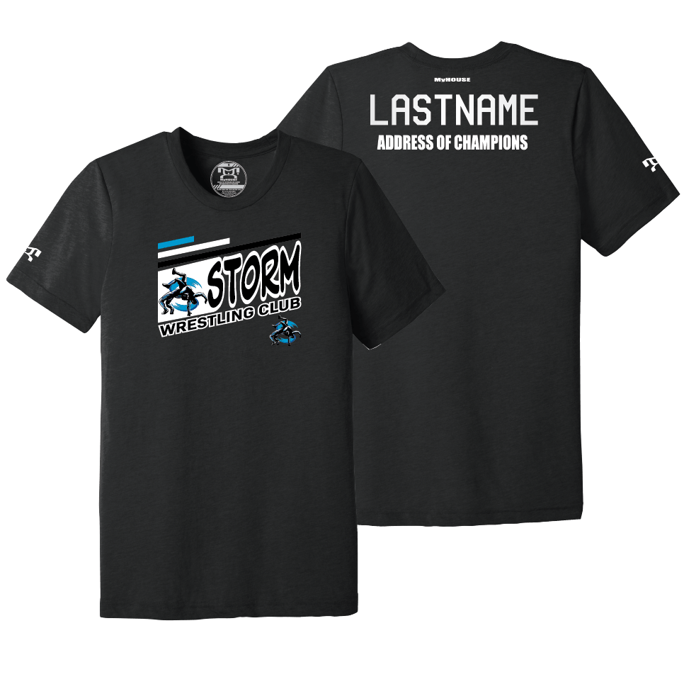 Storm Wrestling Club Black Address Of Champions Heat Press T Shirt