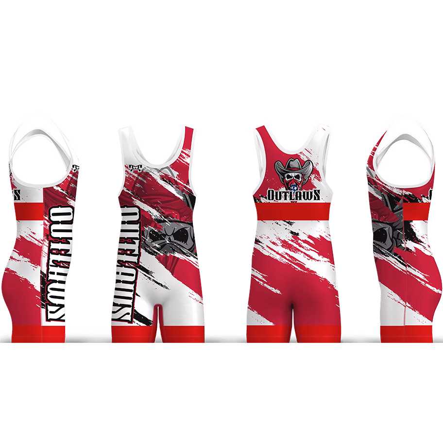 Tennessee Outlaws Wrestling Club Red Men's Singlet