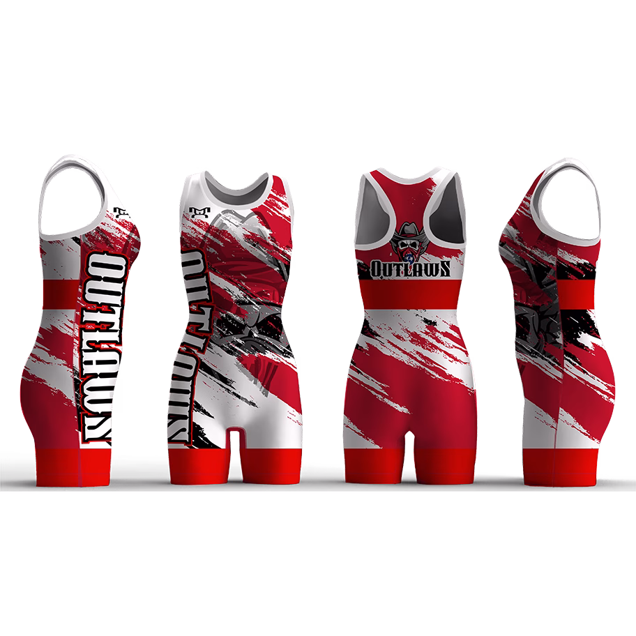 Tennessee Outlaws Wrestling Club Red Women's Racerback Singlet