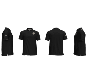 Thatcher Wrestling Club  Black Men's Custom Polo