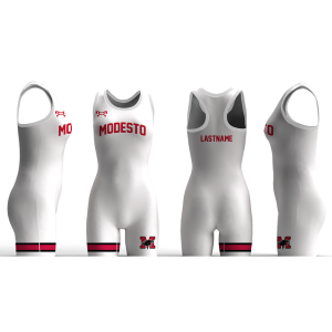 Modesto High School Women's White Championship Singlet