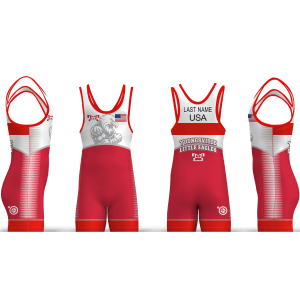 Youngsville Eagle Wrestling RED Men's Singlet 2026