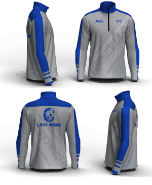 Chancellor Middle School SOFTBALL Grey Men's Mid-Weight Custom Quarter Zip