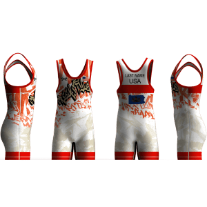 Creek Style Wrestling Club Red Freestyle Men's Singlet