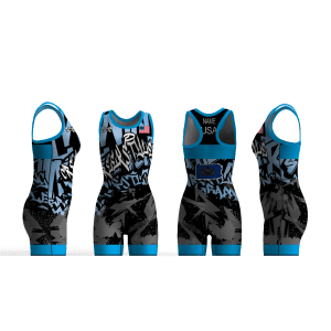 Creek Style Wrestling Club Blue Women's Racerback Singlet