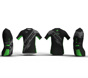 Empire Wrestling Black & Green Men's Compression Short Sleeve Shirt