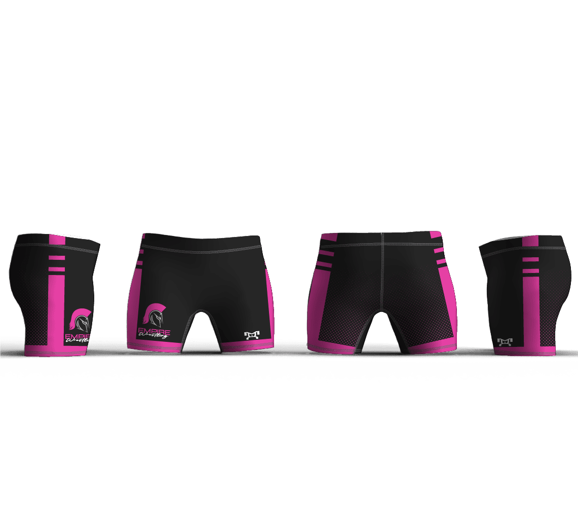 Empire Wrestling Black & Pink Women's Compression Shorts