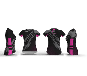 Empire Wrestling Black & Pink Women's Compression Short Sleeve Shirt