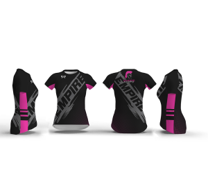 Empire Wrestling Black & Pink Women's Compression Short Sleeve Shirt