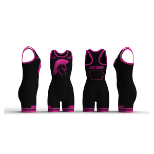Empire Wrestling Black & Pink Women's Racerback Singlet