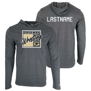 Gateway Jr Wrestling Custom Heat Press Long Sleeve Hoodie T-Shirt