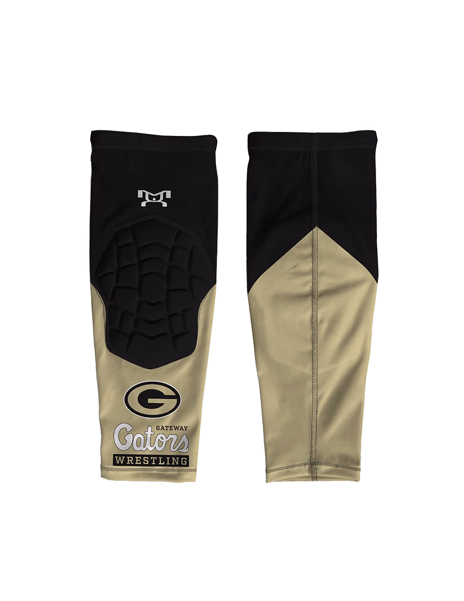 Gateway Jr Wrestling Vegas Gold And Black Gators Wrestling Padded Knee Sleeve
