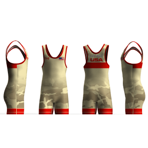 Vintage Camo Red Men's Singlet (Last Name Option)