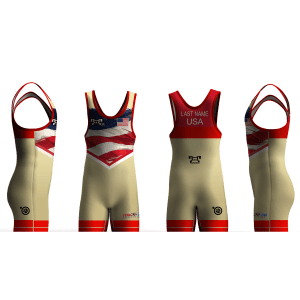 Team Fearless red freestyle Men's Singlet