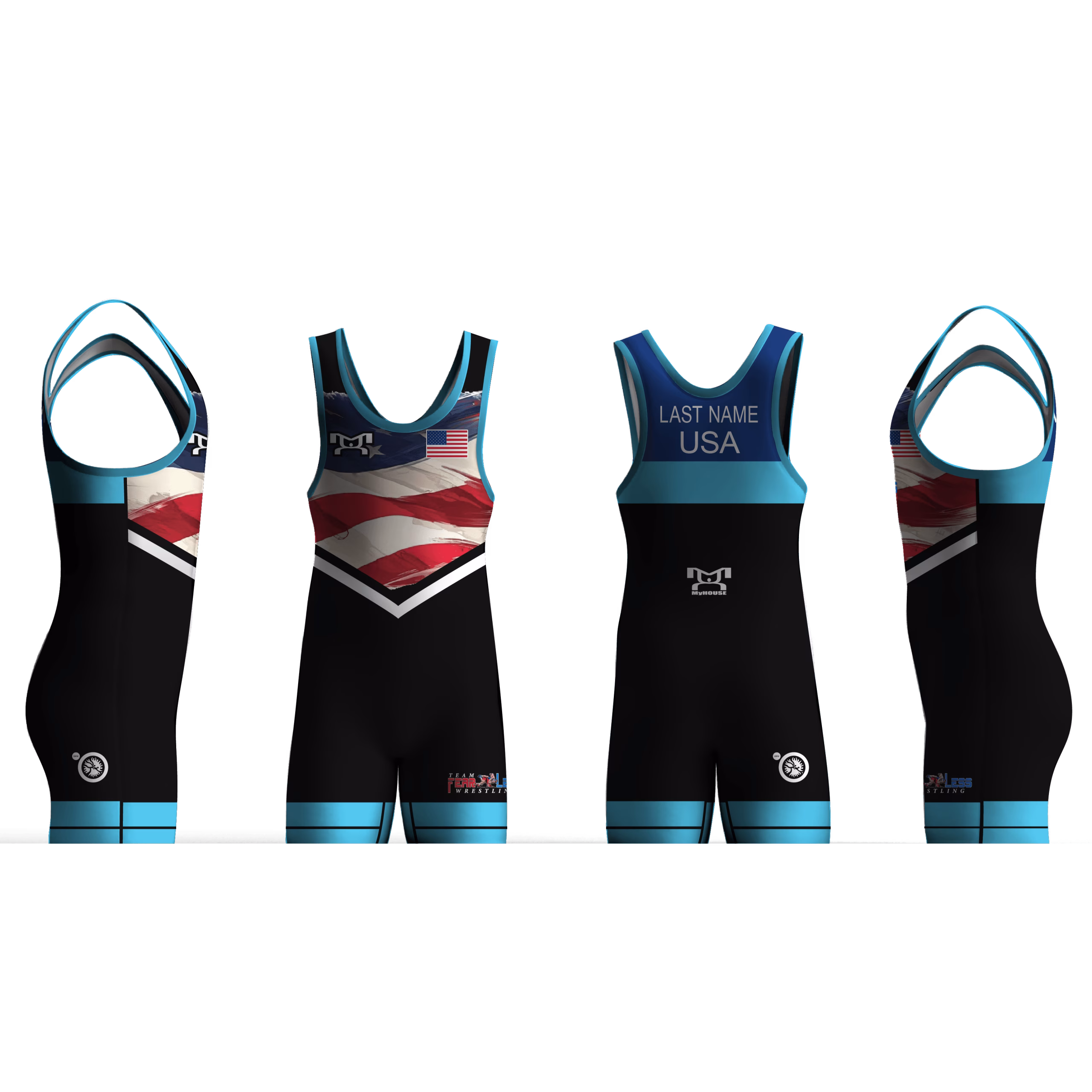 Team Fearless blue Men's Singlet