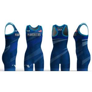 MAVERICKS WRESTLING Blue Women's Racerback Singlet 2026