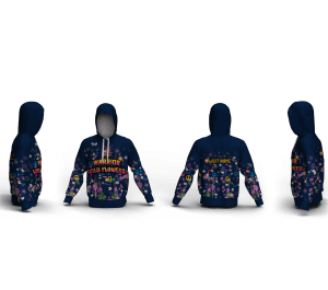 Warrior Wrestling PA-Wildflowers Girls 2026 Psychadelic Duals  Custom Unisex Sublimated Hoodie